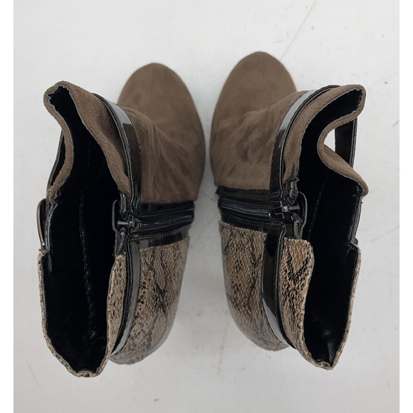 Call it Spring Womens Ankle Boots High Heels Closed Toe Faux Leather Side Zip 11 - Picture 7 of 9